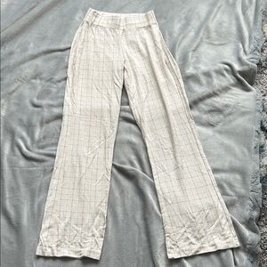 Crosby Cream Plaid Boot Cut Pants